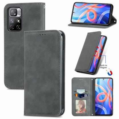 Retro Skin Feel Magnetic Horizontal Flip Leather Case