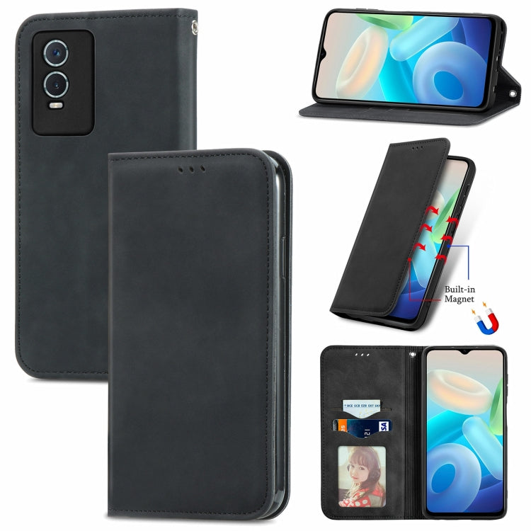 Retro Skin Feel Magnetic Flip Leather Case
