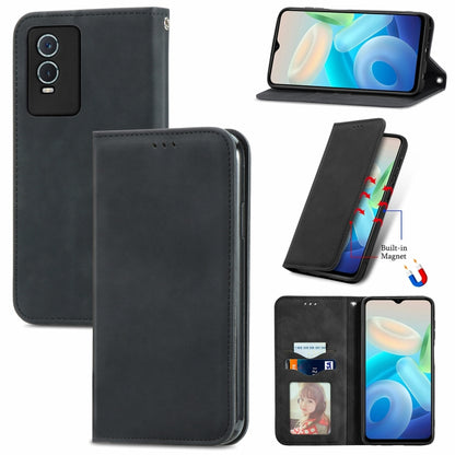 Retro Skin Feel Magnetic Flip Leather Case