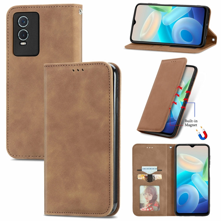 Retro Skin Feel Magnetic Flip Leather Case