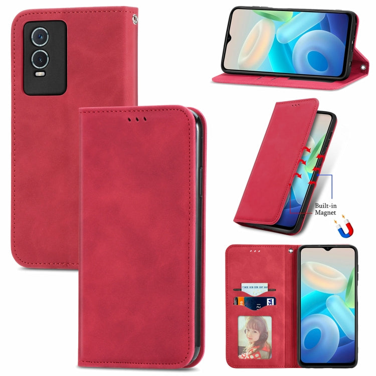Retro Skin Feel Magnetic Flip Leather Case