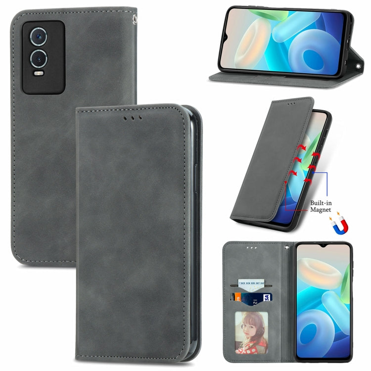 Retro Skin Feel Magnetic Flip Leather Case