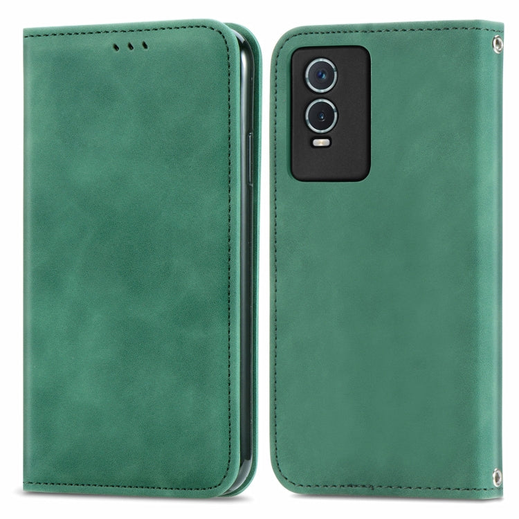 Retro Skin Feel Magnetic Flip Leather Case