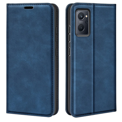 For OPPO Realme 9i Retro-skin Magnetic Suction Leather Phone Case