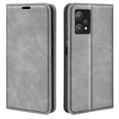 For OPPO Realme 9 Pro Retro-skin Magnetic Suction Leather Phone Case