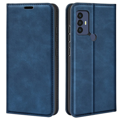 For TCL 30 SE/305/306 Retro-skin Magnetic Suction Leather Phone Case