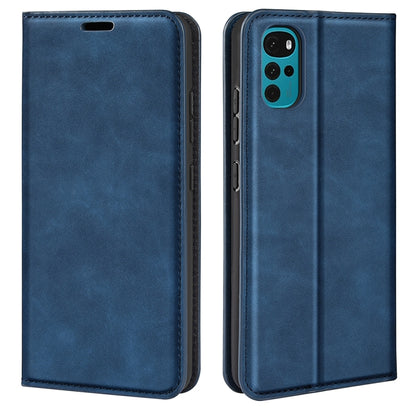 For Motorola Moto G22 4G Retro-skin Magnetic Suction Leather Phone Case