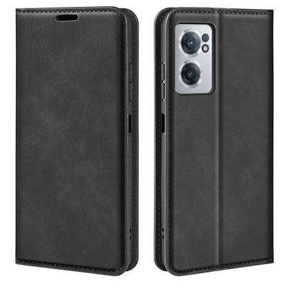 For OnePlus Nord CE 2 5G Retro-skin Magnetic Suction Leather Phone Case