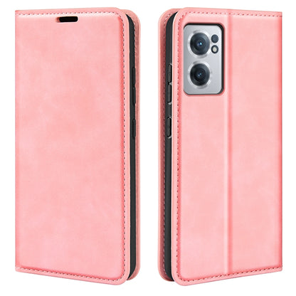 For OnePlus Nord CE 2 5G Retro-skin Magnetic Suction Leather Phone Case