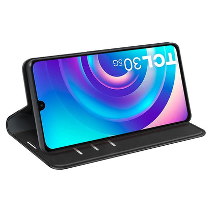 For TCL 30 5G / 30+ Retro-skin  Magnetic Suction Leather Phone Case