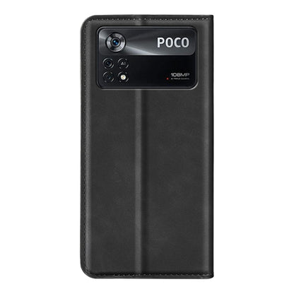 For Xiaomi Poco X4 Pro 5G Retro-skin Magnetic Suction Leather Phone Case
