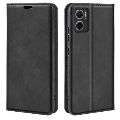 For Xiaomi Redmi Note 11E / Redmi 10 5G Retro-skin  Magnetic Suction Leather Phone Case