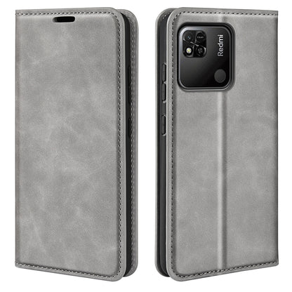 For Xiaomi Redmi 10A Retro-skin Magnetic Suction Leather Phone Case