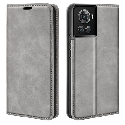 For OnePlus Ace / 10R Retro-skin Magnetic Suction Leather Phone Case