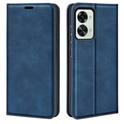 For OnePlus Nord 2T 5G Retro-skin Magnetic Suction Flip Leather Phone Case