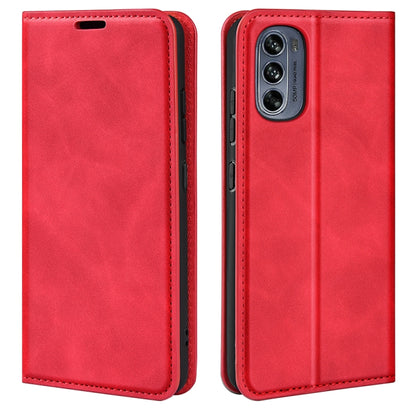 For Motorola G62 5G Retro-skin  Magnetic Suction Leather Phone Case