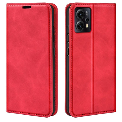 For Motorola Moto G23 4G / G13 4G Retro-skin Magnetic Suction Leather Phone Case