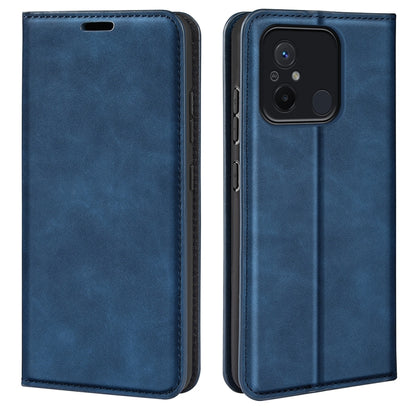 For Xiaomi Redmi 12C Retro-skin Magnetic Suction Leather Phone Case