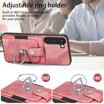 Retro Skin-feel Ring Card Wallet Phone Case, For Samsung Galaxy S20