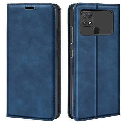 For Xiaomi Poco C40 Retro-skin Magnetic Suction Leather Phone Case