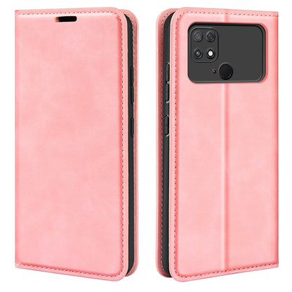 For Xiaomi Poco C40 Retro-skin Magnetic Suction Leather Phone Case