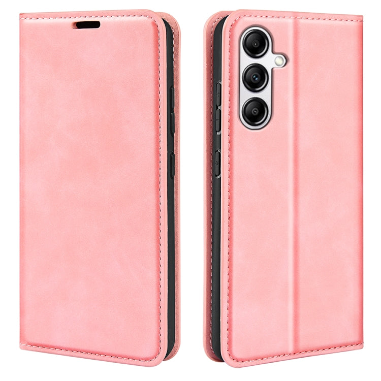 For Samsung Galaxy A34 5G Retro-skin Magnetic Suction Leather Phone Case