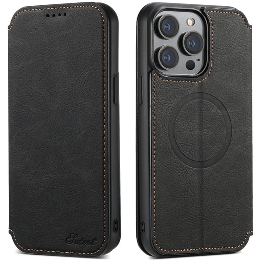 Suteni J06 Multifunctional Leather Magnetic Magsafe Phone Case, Compatible with iPhone 12/12 Pro