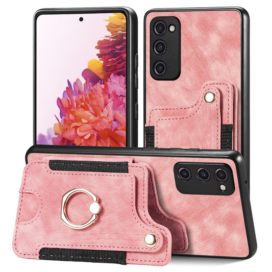 Retro Skin-feel Ring Multi-card Wallet Phone Case, For Samsung Galaxy S20 FE