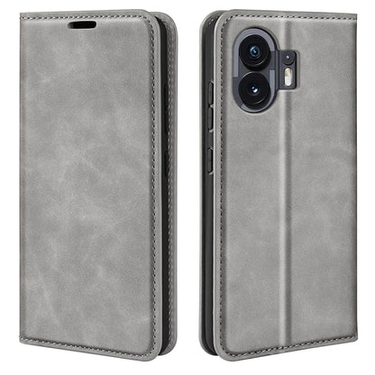 Retro-skin  Magnetic Suction Leather Phone Case
