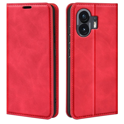 Retro-skin  Magnetic Suction Leather Phone Case