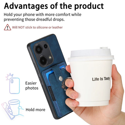 Retro Skin-feel Ring Card Wallet Phone Case