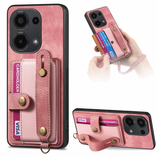 Retro Cross Wristband Wallet Leather Back Phone Case