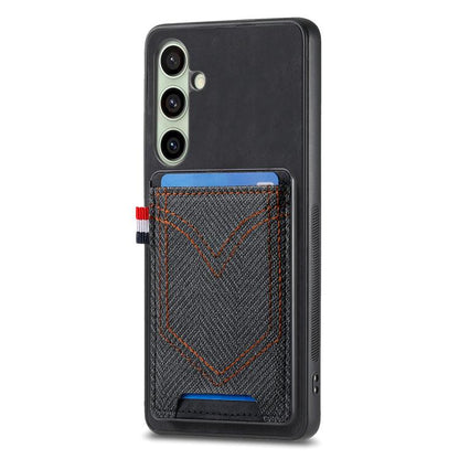 Denim Texture Leather Skin Phone Case with Card Slot, Compatible with Samsung Galaxy A56 5G