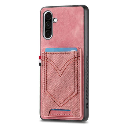 Denim Texture Leather Skin Phone Case with Card Slot, Compatible with Samsung Galaxy A36 5G