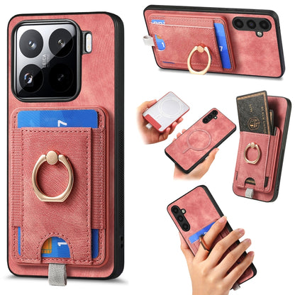 Retro Splitable Magnetic Card Bag Leather Phone Case
