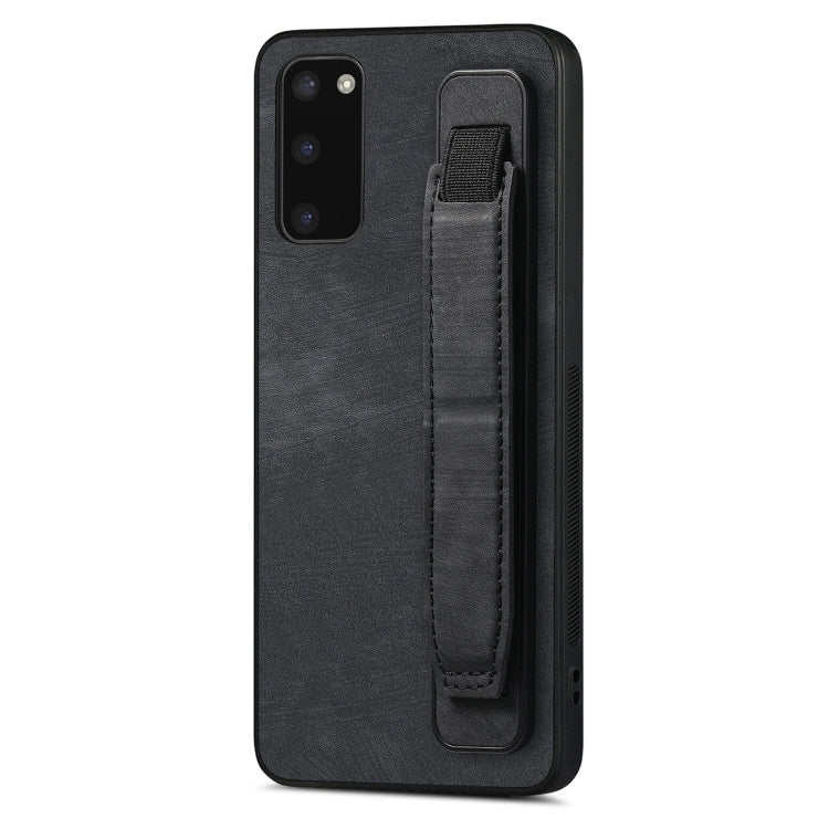 Retro Wristband Holder Leather Back Phone Case, Compatible with Samsung Galaxy S20