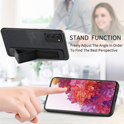 Retro Wristband Holder Leather Back Phone Case, Compatible with Samsung Galaxy S20 FE