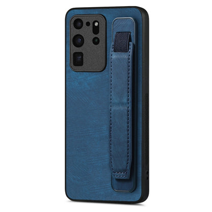 Retro Wristband Holder Leather Back Phone Case, Compatible with Samsung Galaxy S20 Ultra 5G