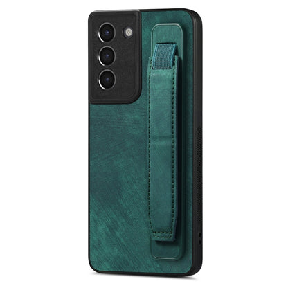 Retro Wristband Holder Leather Back Phone Case, Compatible with Samsung Galaxy S21+ 5G