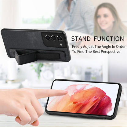 Retro Wristband Holder Leather Back Phone Case, Compatible with Samsung Galaxy S21 5G