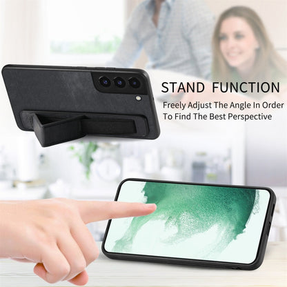 Retro Wristband Holder Leather Back Phone Case, Compatible with Samsung Galaxy S22 5G