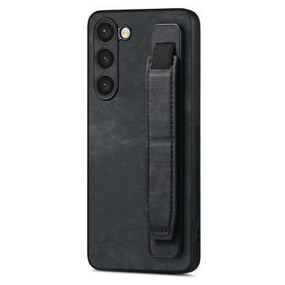 Retro Wristband Holder Leather Back Phone Case, Compatible with Samsung Galaxy S23 5G