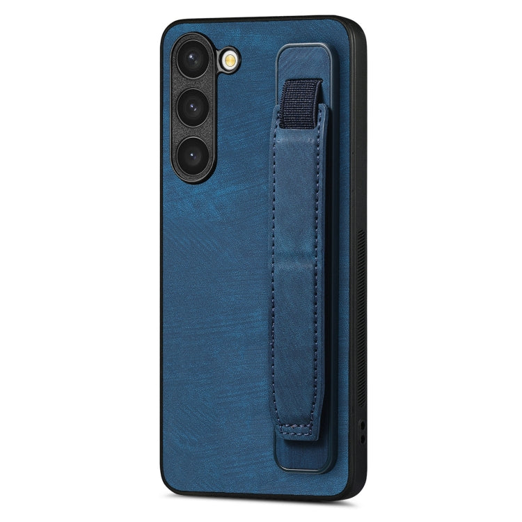 Retro Wristband Holder Leather Back Phone Case, Compatible with Samsung Galaxy S23 5G