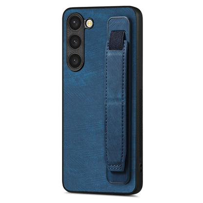 Retro Wristband Holder Leather Back Phone Case, Compatible with Samsung Galaxy S23 5G