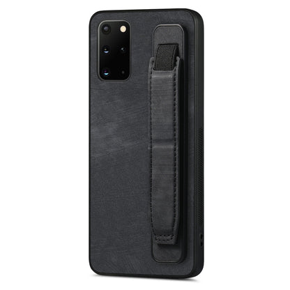 Retro Wristband Holder Leather Back Phone Case, Compatible with Samsung Galaxy S20+