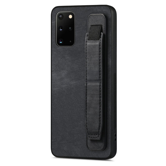 Retro Wristband Holder Leather Back Phone Case, Compatible with Samsung Galaxy S20+