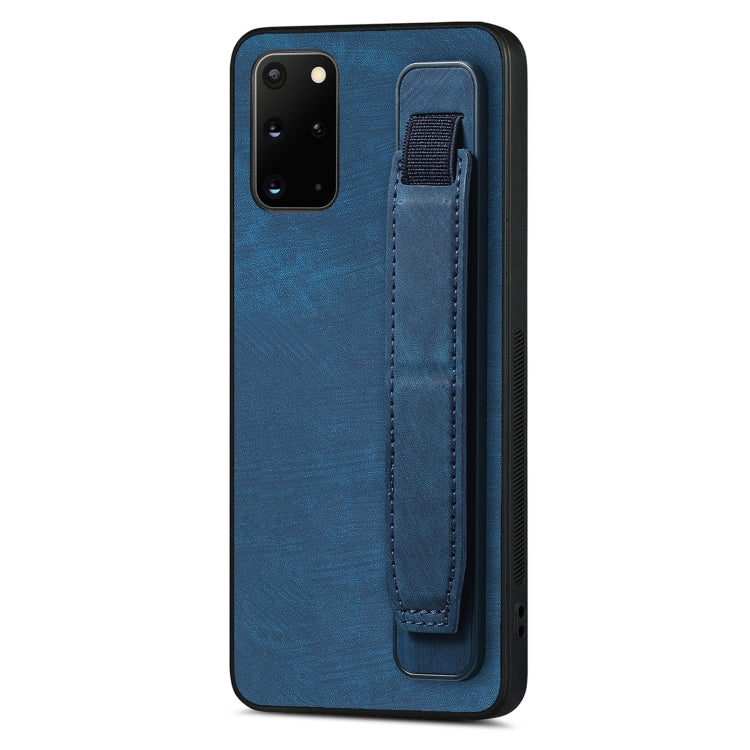 Retro Wristband Holder Leather Back Phone Case, Compatible with Samsung Galaxy S20+