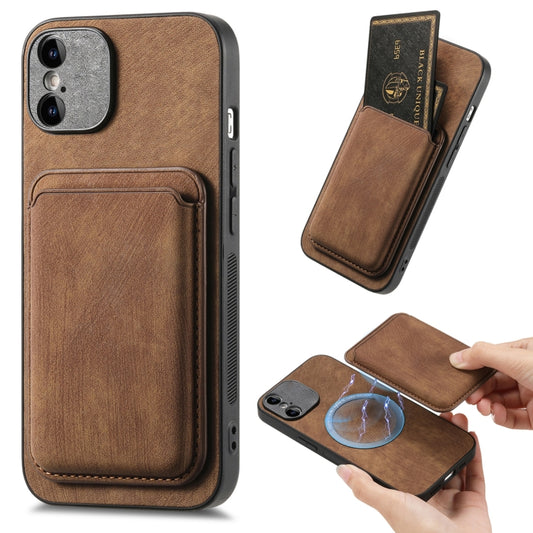 Retro Leather Card Bag Magnetic Phone Case, Compatible with iPhone XS Max