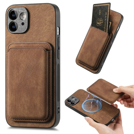 Retro Leather Card Bag Magnetic Phone Case, Compatible with iPhone 11