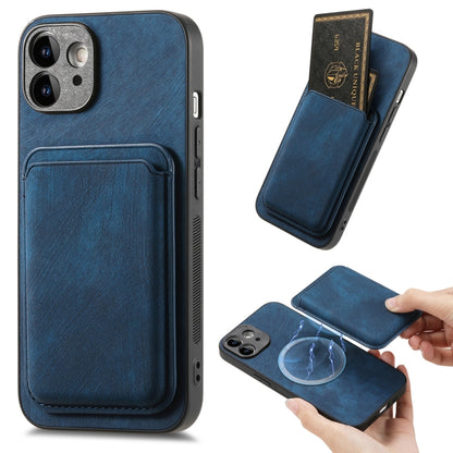 Retro Leather Card Bag Magnetic Phone Case, Compatible with iPhone 12